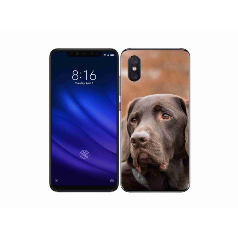 Gél tok mmCase a Xiaomi Mi 8 Pro készülékhez - barna labrador