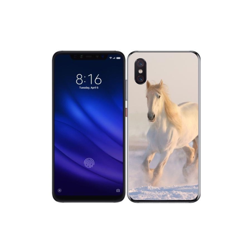 Gél tok mmCase a Xiaomi Mi 8 Pro számára - ló a hóban