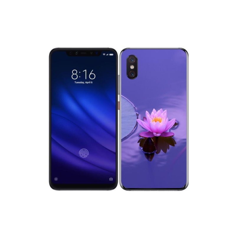 Gél tok mmCase a Xiaomi Mi 8 Pro számára - virág a felületen
