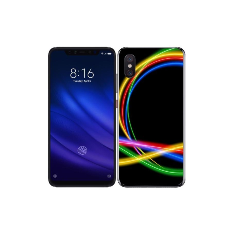 Gél tok mmCase a Xiaomi Mi 8 Pro számára - neon körök
