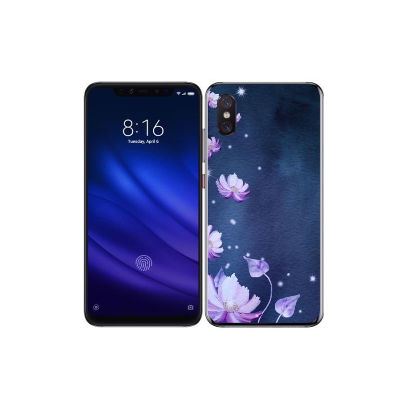 Gél tok mmCase a Xiaomi Mi 8 Pro számára - hulló virágok