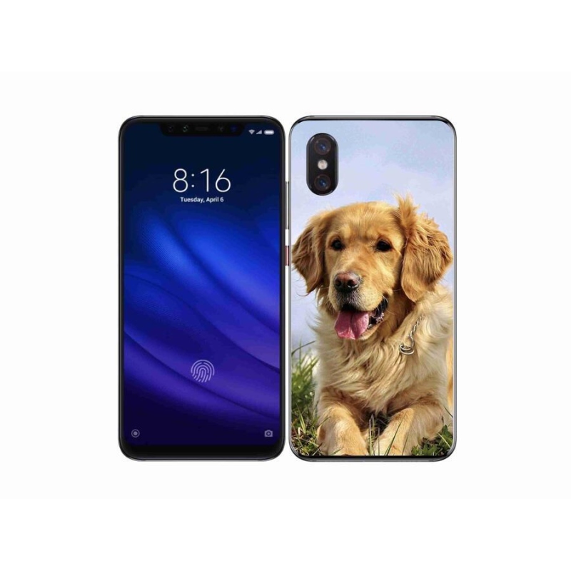 Gél tok mmCase a Xiaomi Mi 8 Pro számára - arany retriever