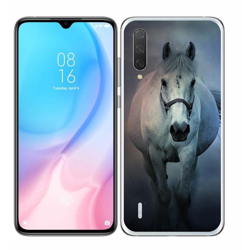 Gél tok mmCase a Xiaomi Mi 9 Lite-hoz - futó fehér ló
