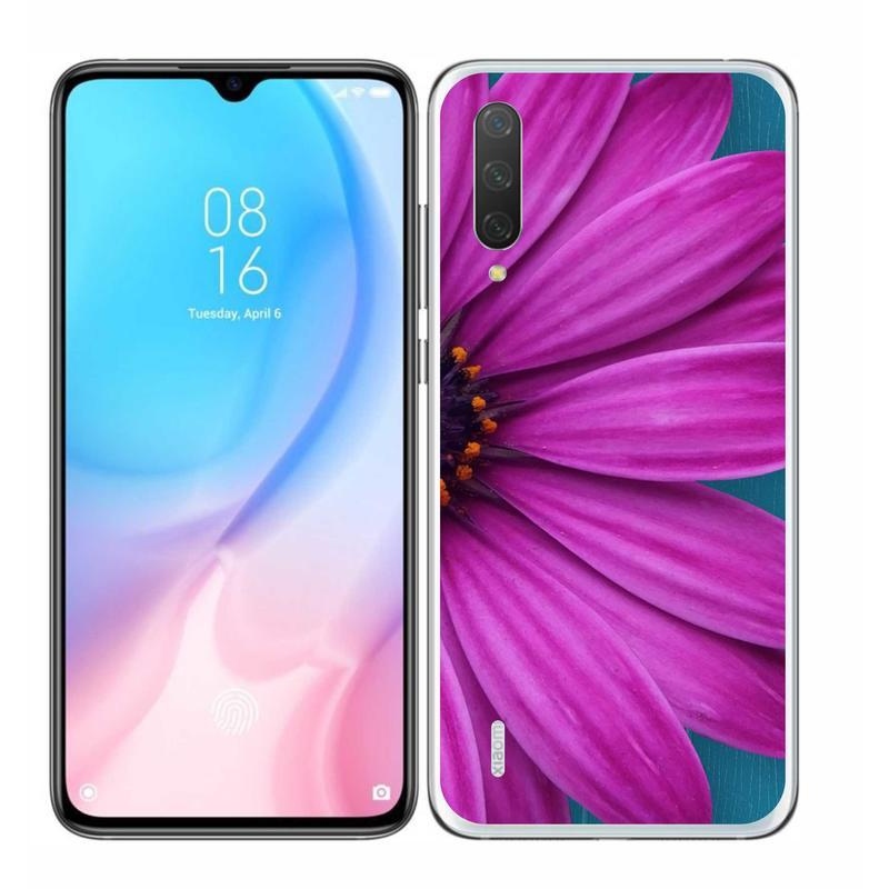 Gél tok mmCase a Xiaomi Mi 9 Lite készülékhez - lila százszorszép