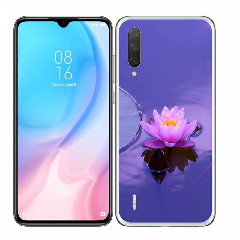 Gél tok mmCase a Xiaomi Mi 9 Lite számára - virág a felületen