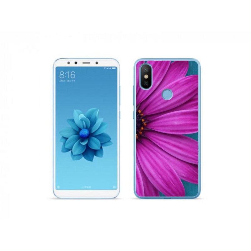 Gél tok mmCase a Xiaomi Mi A2 készülékhez - lila margaréta