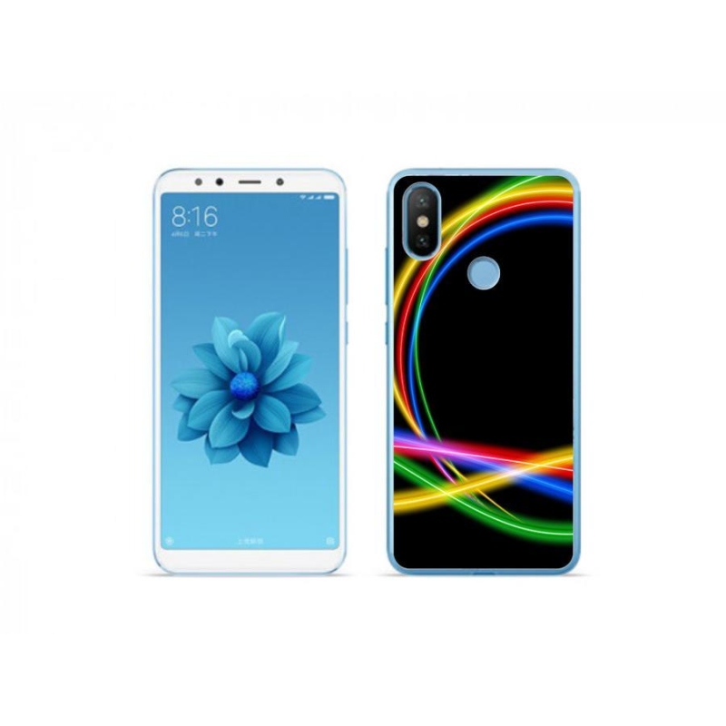 Gél tok mmCase a Xiaomi Mi A2 készülékhez - neon körök