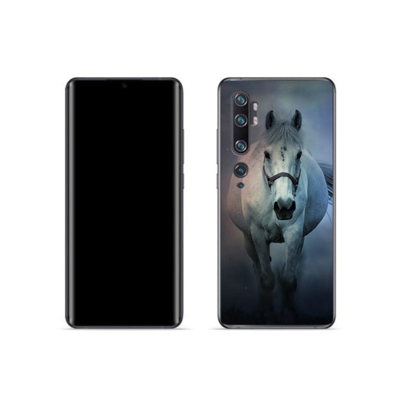 Gél tok mmCase a Xiaomi Mi Note 10 készülékhez - futó fehér ló