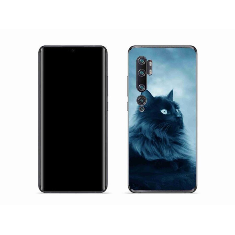 Gél tok mmCase a Xiaomi Mi Note 10 készülékhez - fekete macska 1