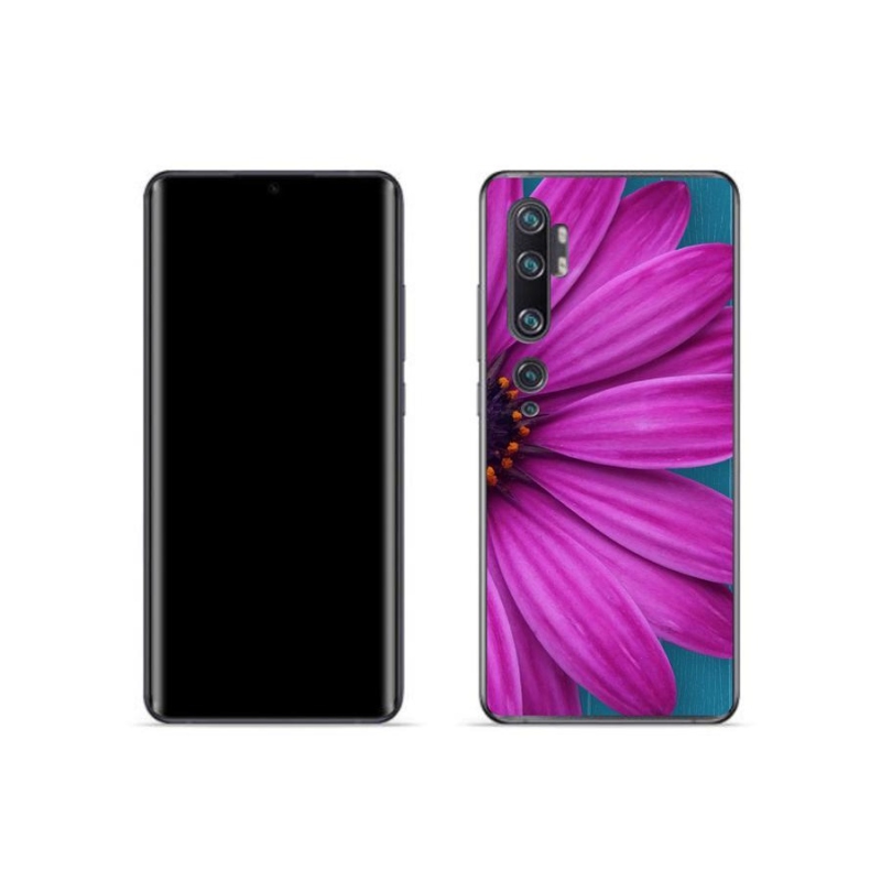 Zselés tok mmCase a Xiaomi Mi Note 10 készülékhez - lila margaréta
