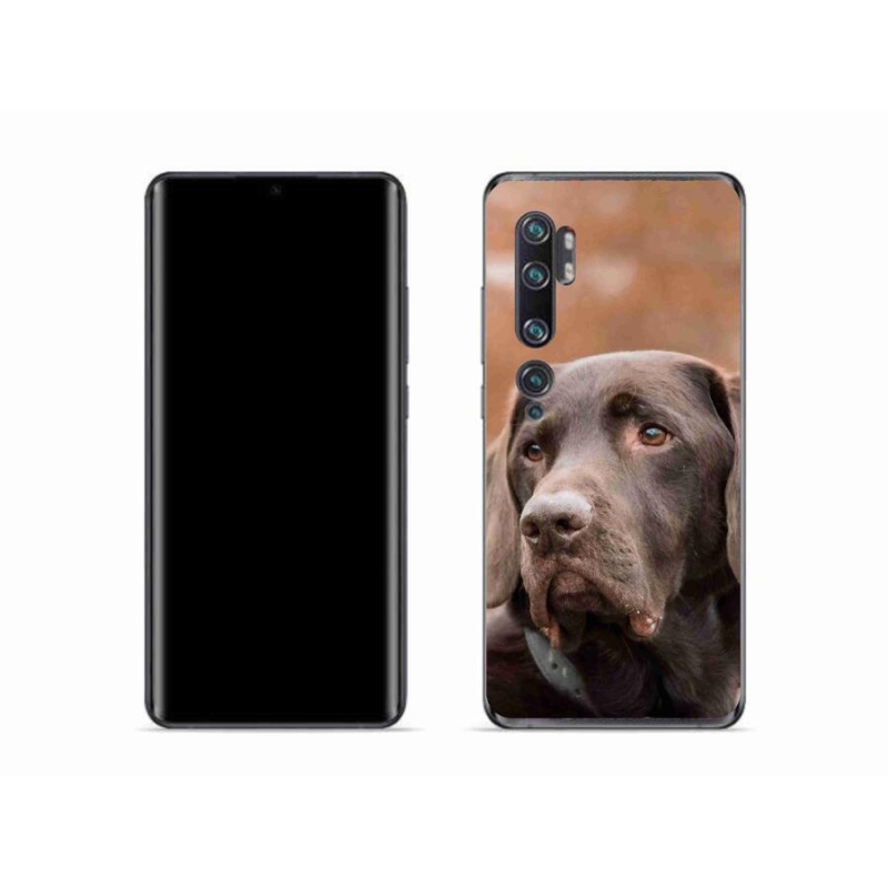 Gél tok mmCase a Xiaomi Mi Note 10 készülékhez - barna labrador