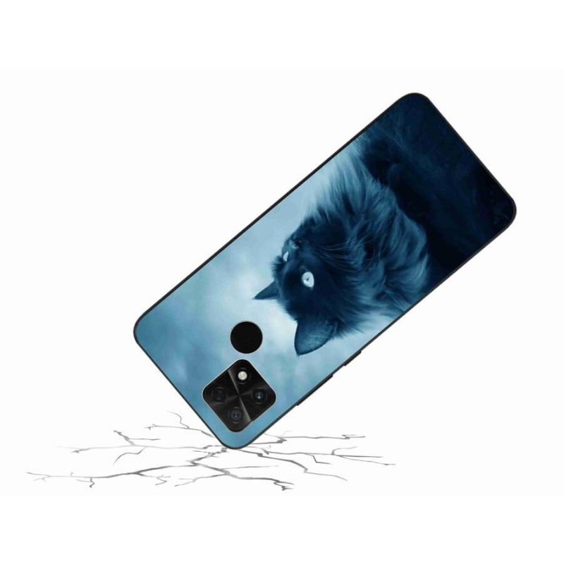 Gél tok mmCase a Xiaomi Poco C40 készülékhez - fekete macska 1