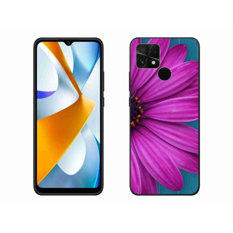 Gél tok mmCase a Xiaomi Poco C40 készülékhez - lila százszorszép