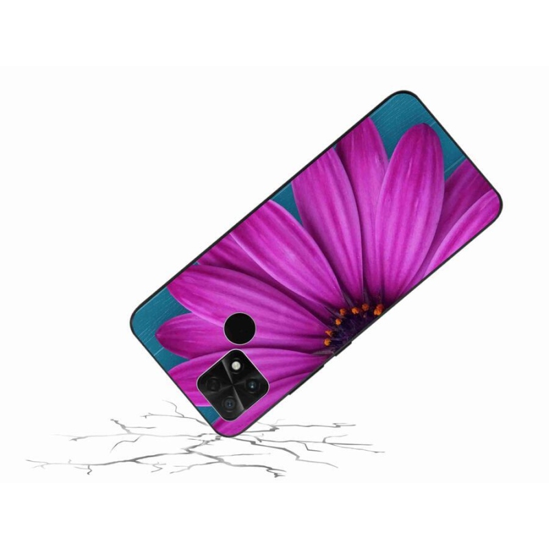 Gél tok mmCase a Xiaomi Poco C40 készülékhez - lila százszorszép