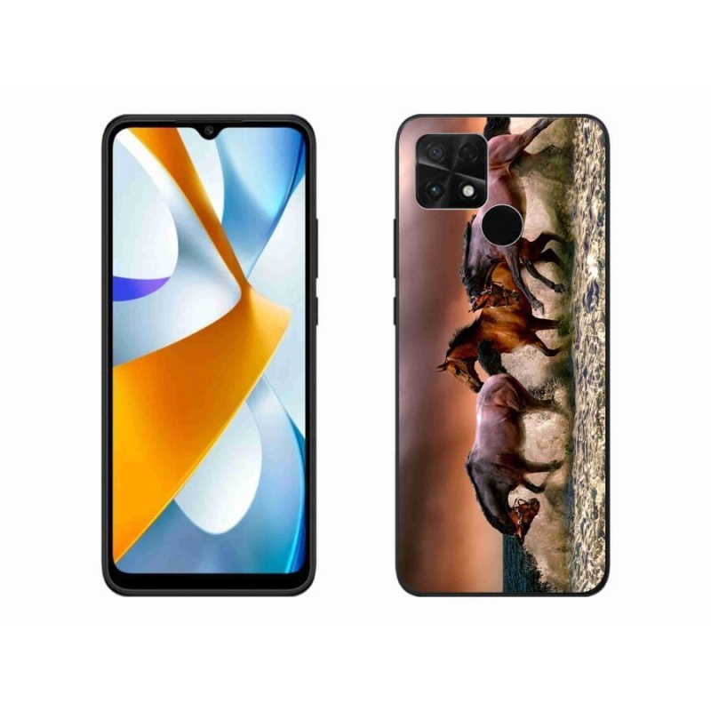 Gél tok mmCase a Xiaomi Poco C40 készülékhez - lovak 1