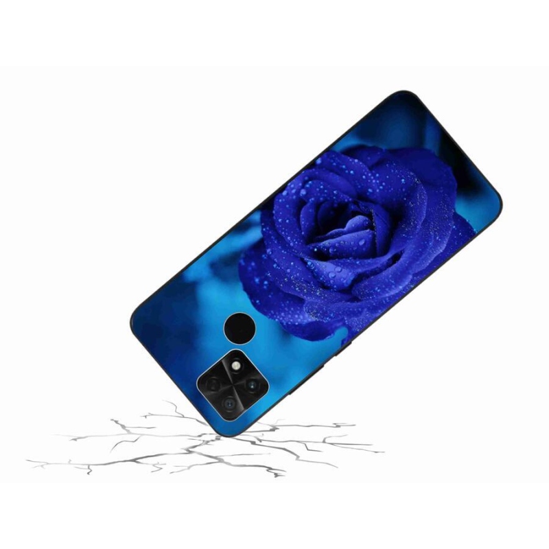 Gél tok mmCase a Xiaomi Poco C40 készülékhez - kék rózsa