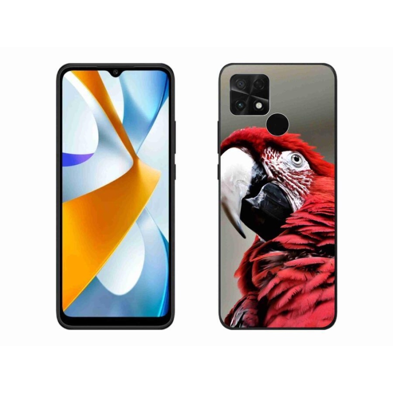 Gél tok mmCase a Xiaomi Poco C40 készülékhez - papagáj ara piros