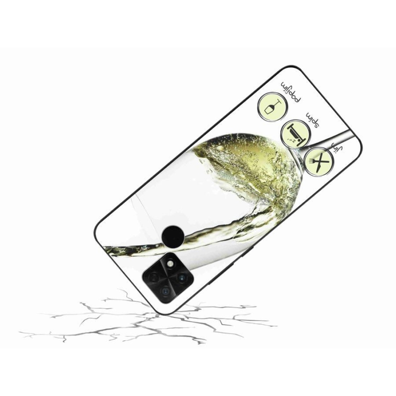 Gél tok mmCase mobiltelefonhoz Xiaomi Poco C40 - borospohár fehér