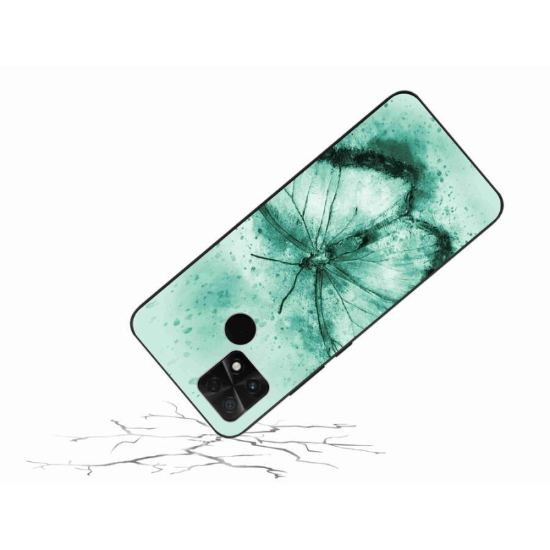 Gél tok mmCase a Xiaomi Poco C40 készülékhez - zöld pillangó