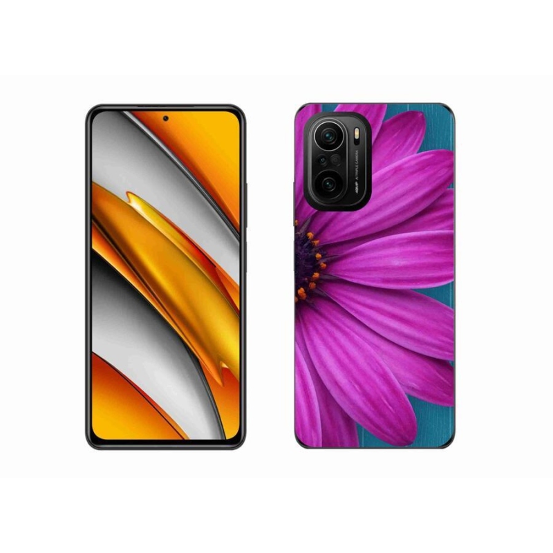 Gél tok mmCase a Xiaomi Poco F3 készülékhez - lila margaréta