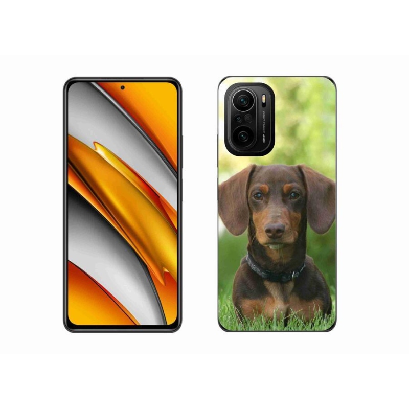 Gél tok mmCase a Xiaomi Poco F3 készülékhez - barna tacskó