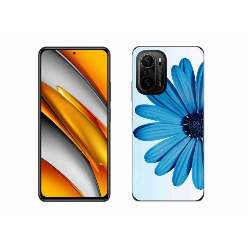 Gél tok mmCase a Xiaomi Poco F3 készülékhez - kék margaréta