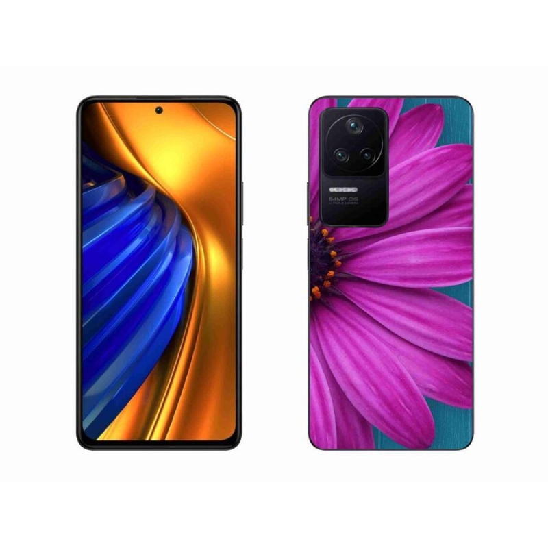 Gél tok mmCase a Xiaomi Poco F4 készülékhez - lila margaréta