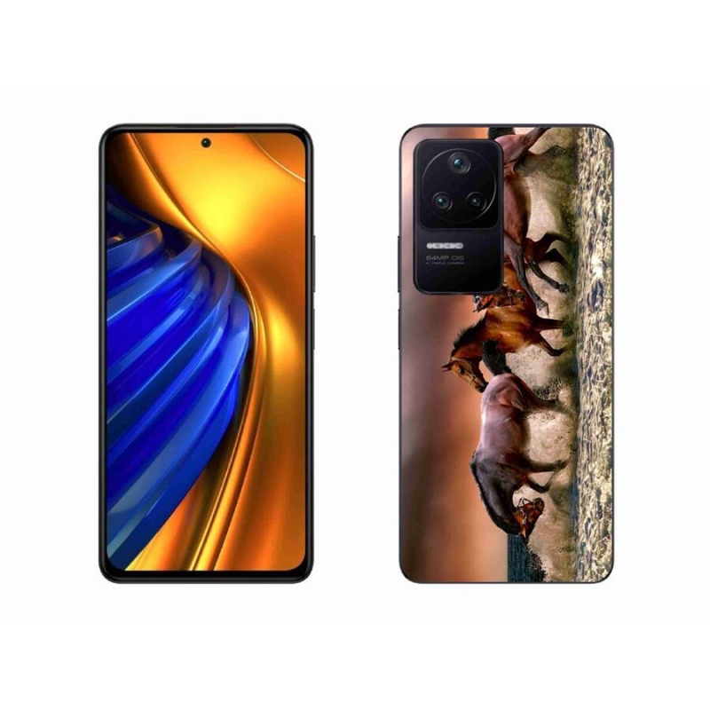 Gél tok mmCase a Xiaomi Poco F4 készülékhez - lovak 1