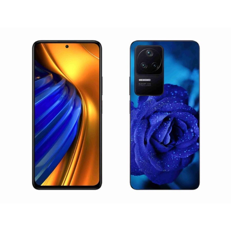 Gél tok mmCase a Xiaomi Poco F4-hez - kék rózsa