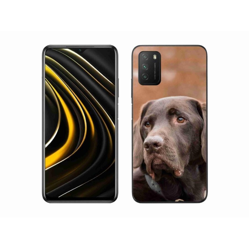 Gél tok mmCase a Xiaomi Poco M3-hoz - barna labrador