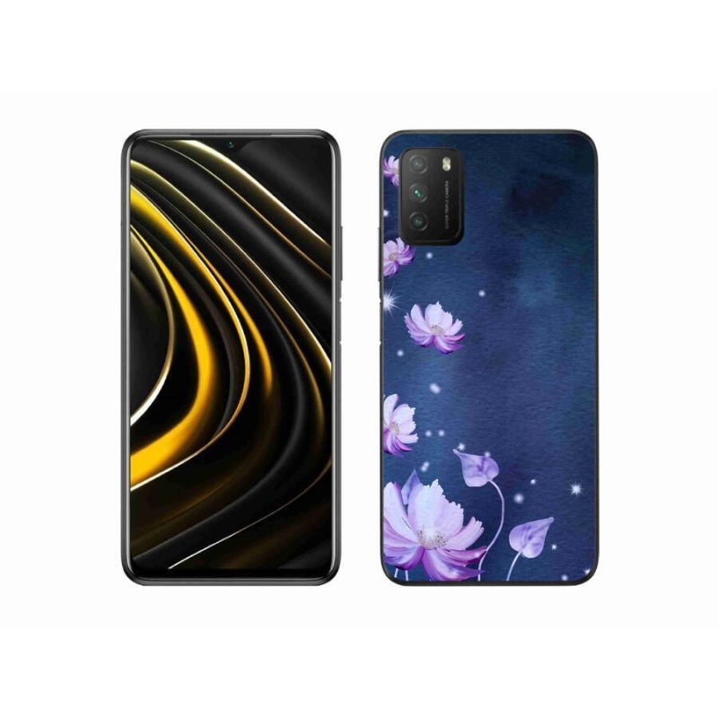 Gél tok mmCase a Xiaomi Poco M3-hoz - hulló virágok