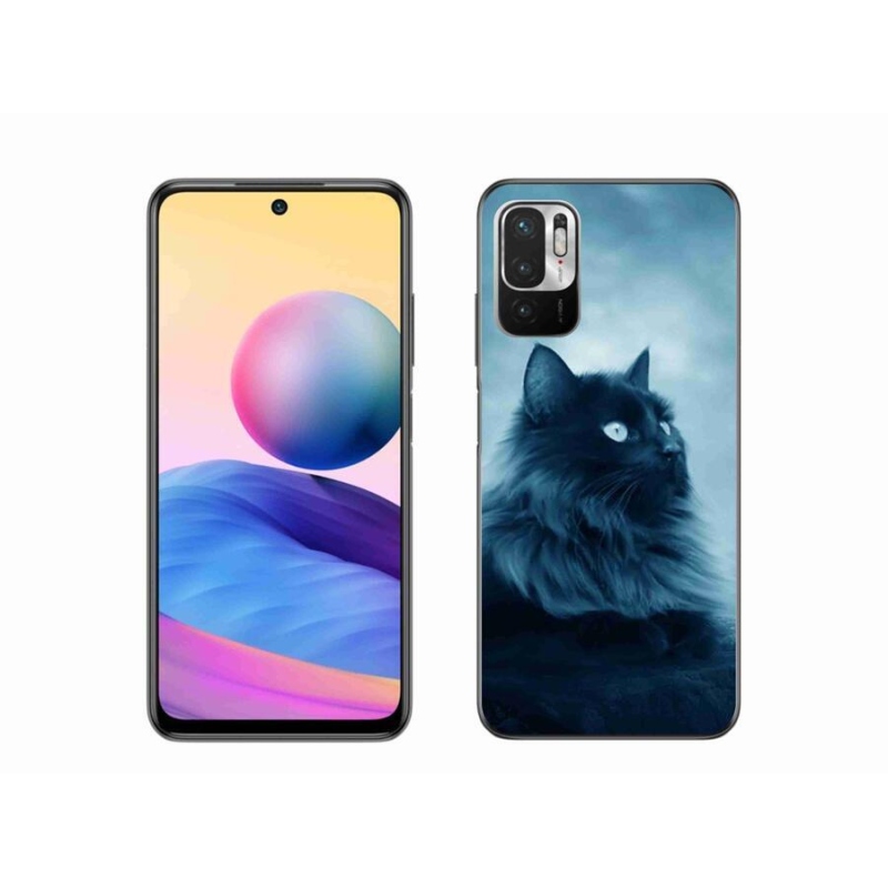 Gél tok mmCase a Xiaomi Poco M3 Pro/5G számára - fekete macska 1