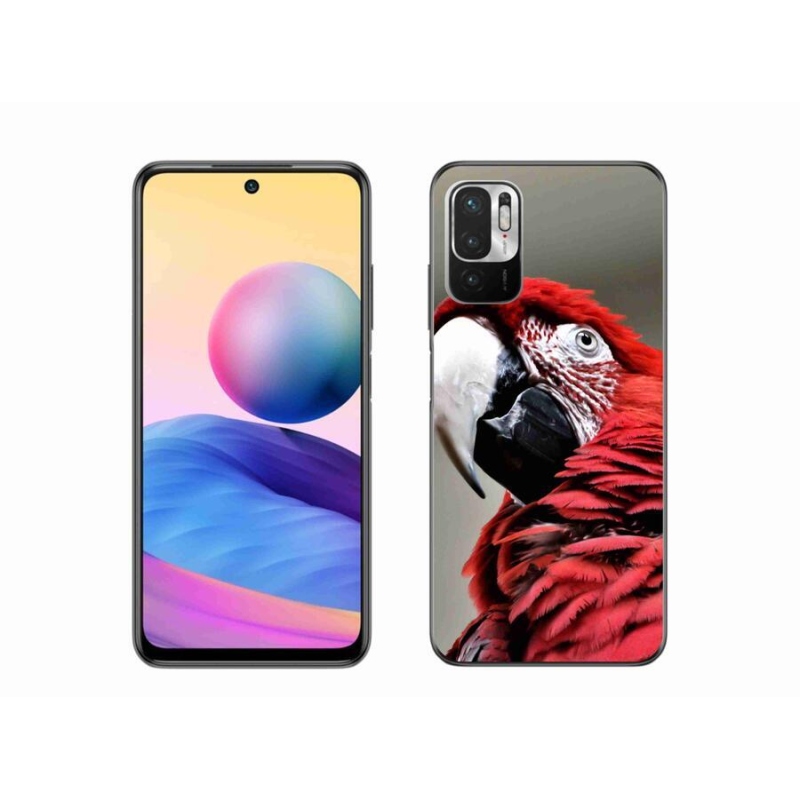 Gél tok mmCase a Xiaomi Poco M3 Pro/5G készülékhez - papagáj ara piros