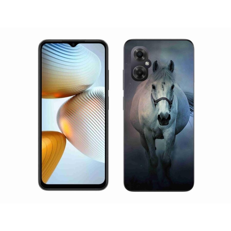 Gél tok mmCase a Xiaomi Poco M4 5G számára - futó fehér ló