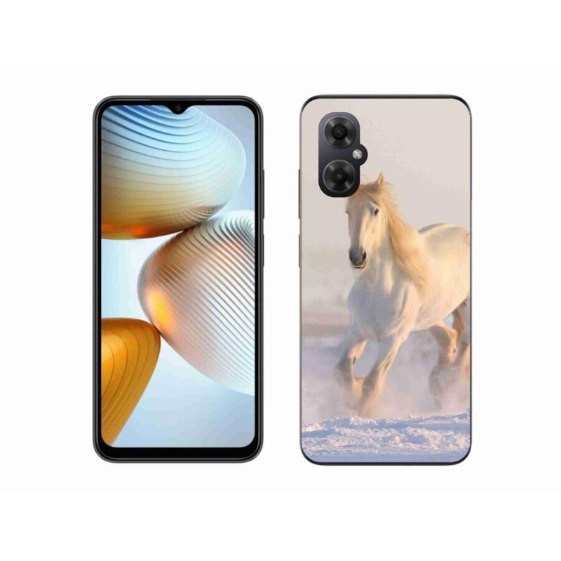 Gél tok mmCase a Xiaomi Poco M4 5G számára - ló a hóban