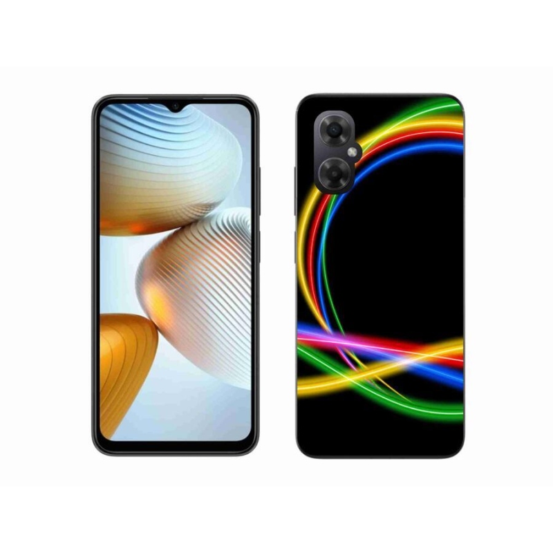 Gél tok mmCase a Xiaomi Poco M4 5G számára - neon körök