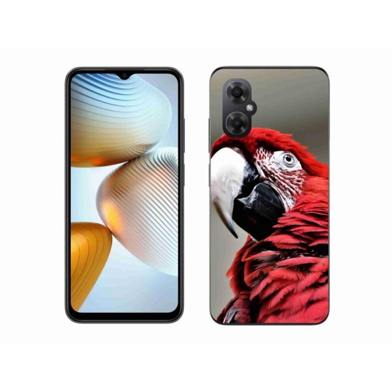 Gél tok mmCase a Xiaomi Poco M4 5G-hez - papagáj ara piros