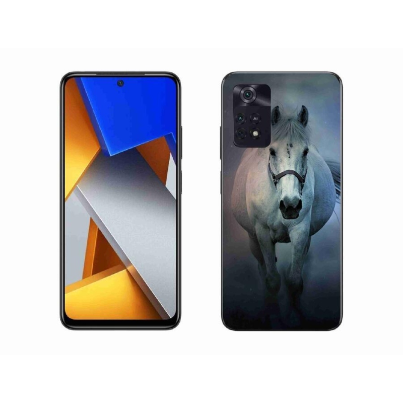 Gél tok mmCase a Xiaomi Poco M4 Pro 4G számára - futó fehér ló