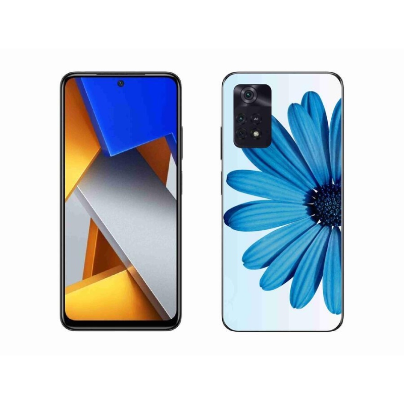 Gél tok mmCase a Xiaomi Poco M4 Pro 4G-hez - kék százszorszép