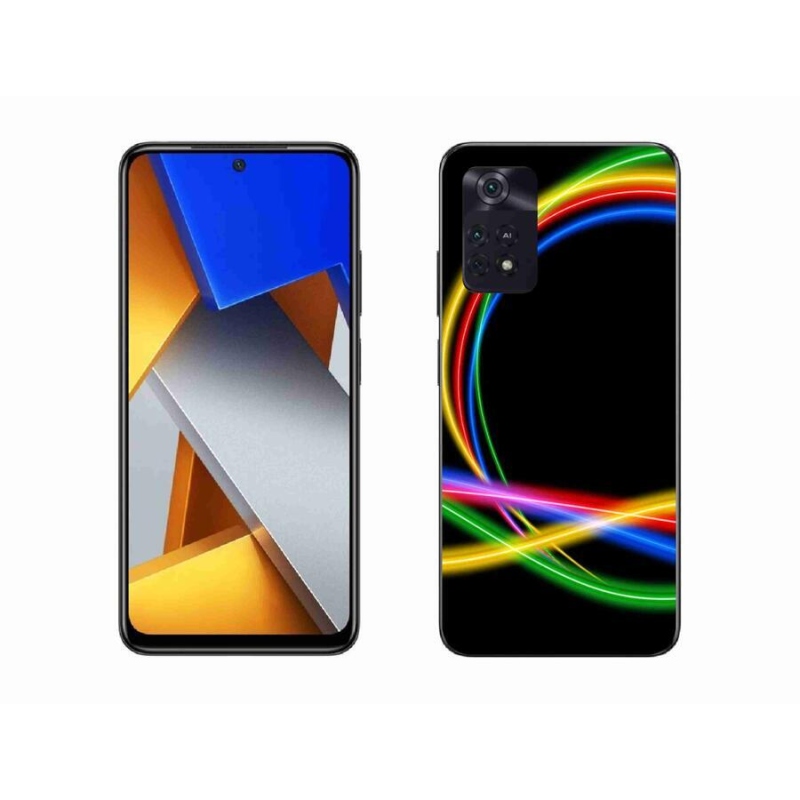 Gél tok mmCase a Xiaomi Poco M4 Pro 4G számára - neon körök