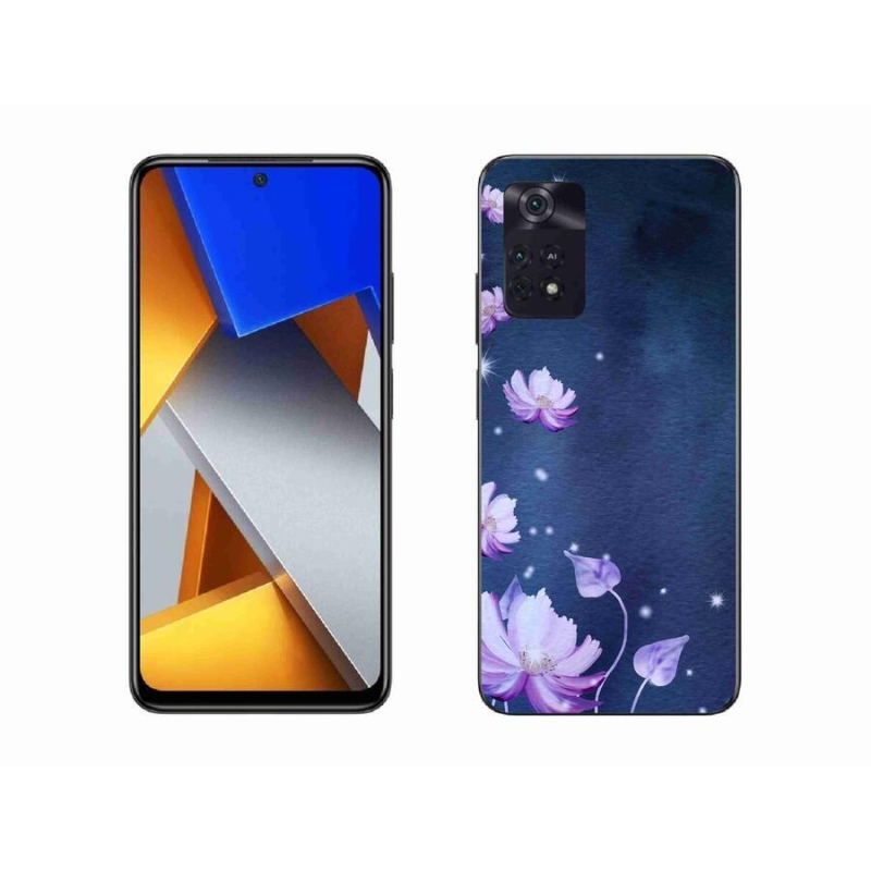 Gél tok mmCase a Xiaomi Poco M4 Pro 4G-hez - virághullás