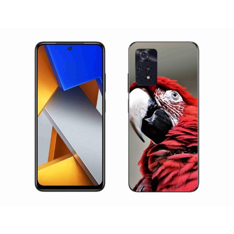 Gél tok mmCase a Xiaomi Poco M4 Pro 4G-hez - papagáj ara piros