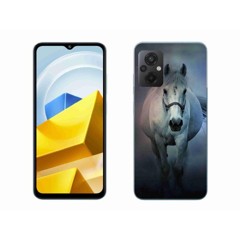 Gél tok mmCase a Xiaomi Poco M5 4G-hez - futó fehér ló