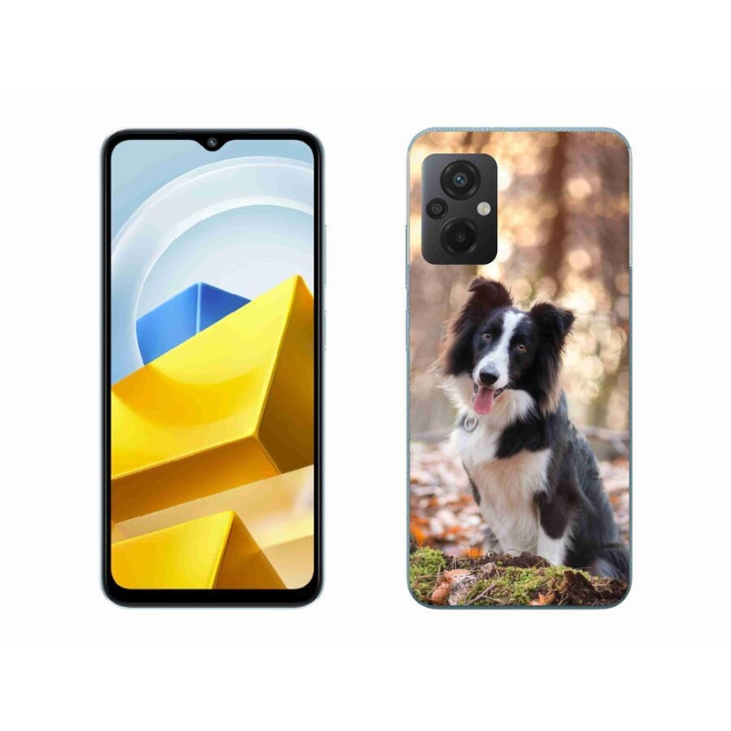 Gél tok mmCase a Xiaomi Poco M5 4G-hez - border colie 1