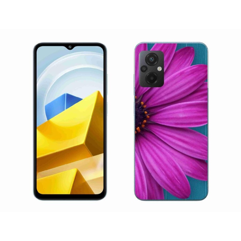 Gél tok mmCase a Xiaomi Poco M5 4G készülékhez - lila margaréta