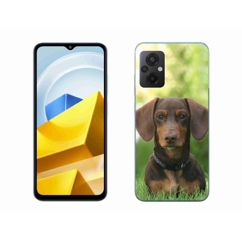 Gél tok mmCase a Xiaomi Poco M5 4G készülékhez - barna tacskó