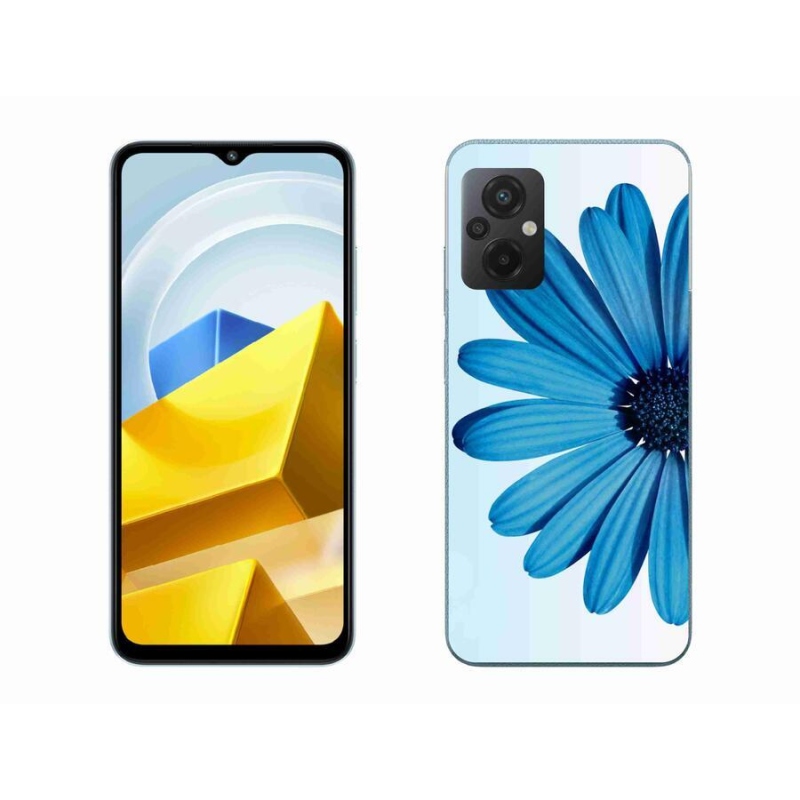 Gél tok mmCase a Xiaomi Poco M5 4G-hez - kék margaréta