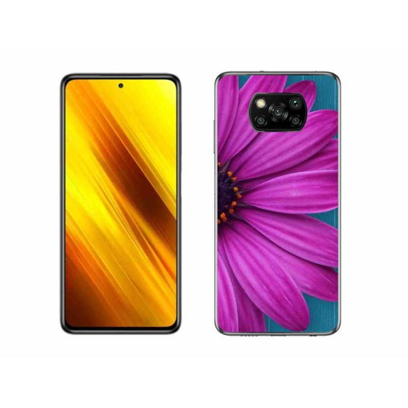 Gél tok mmCase a Xiaomi Poco X3-hoz - lila margaréta