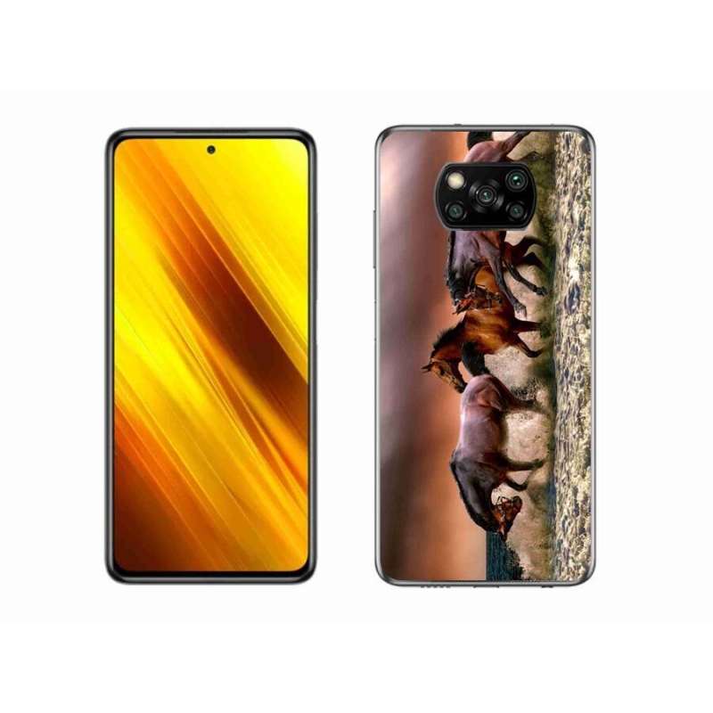 Gél tok mmCase a Xiaomi Poco X3 számára - lovak 1