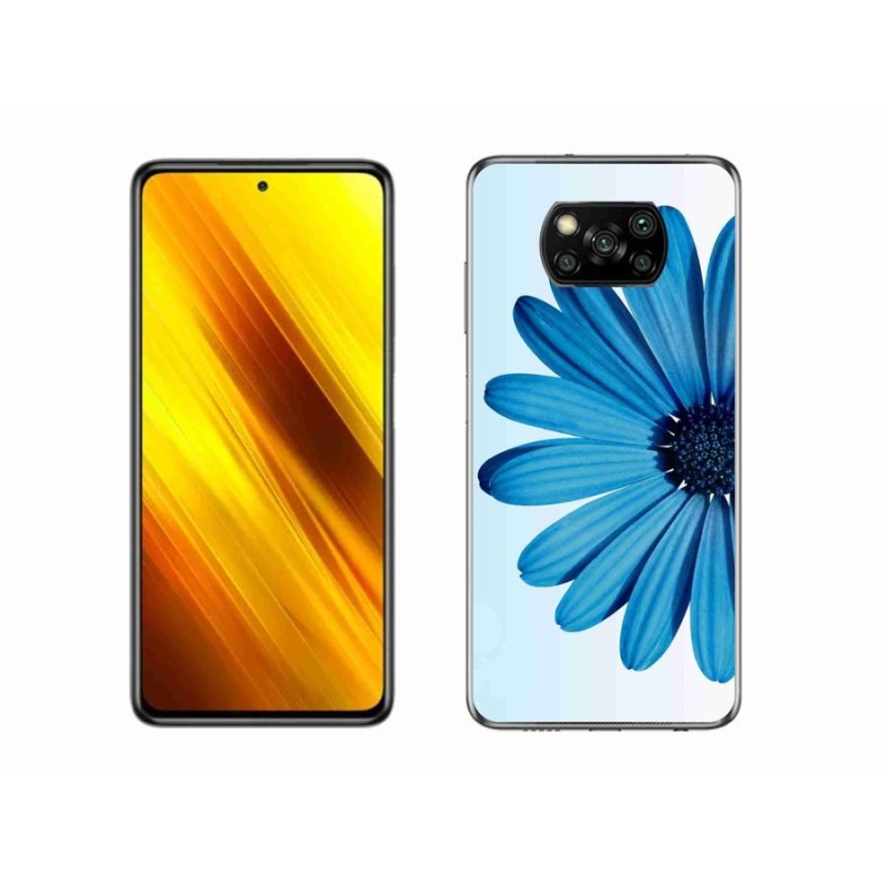 Gél tok mmCase a Xiaomi Poco X3 készülékhez - kék margaréta